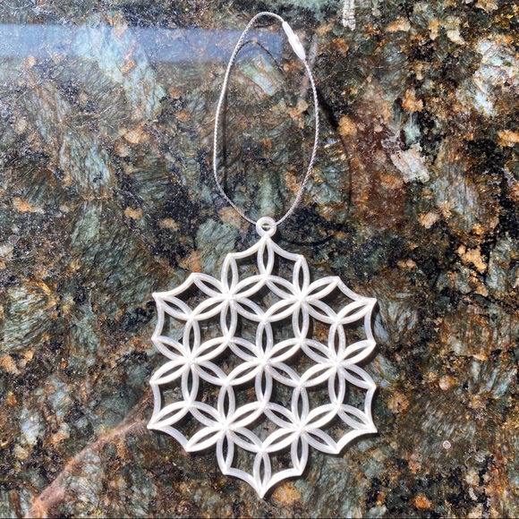 Pearly White Snowflake Ornaments (Set of 12) - Picture 4 of 6